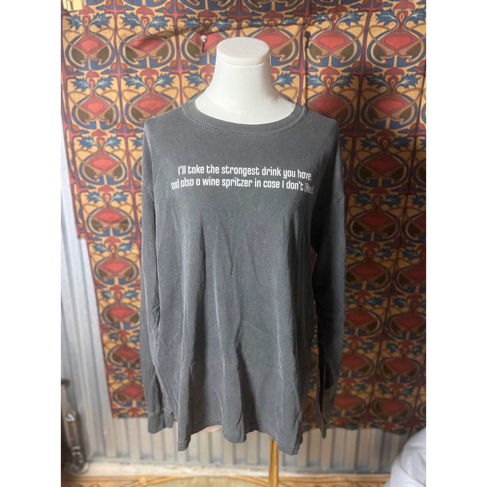 Long Sleeve Graphic T-Shirt Crew Neck‎ Novelty Slogan Top